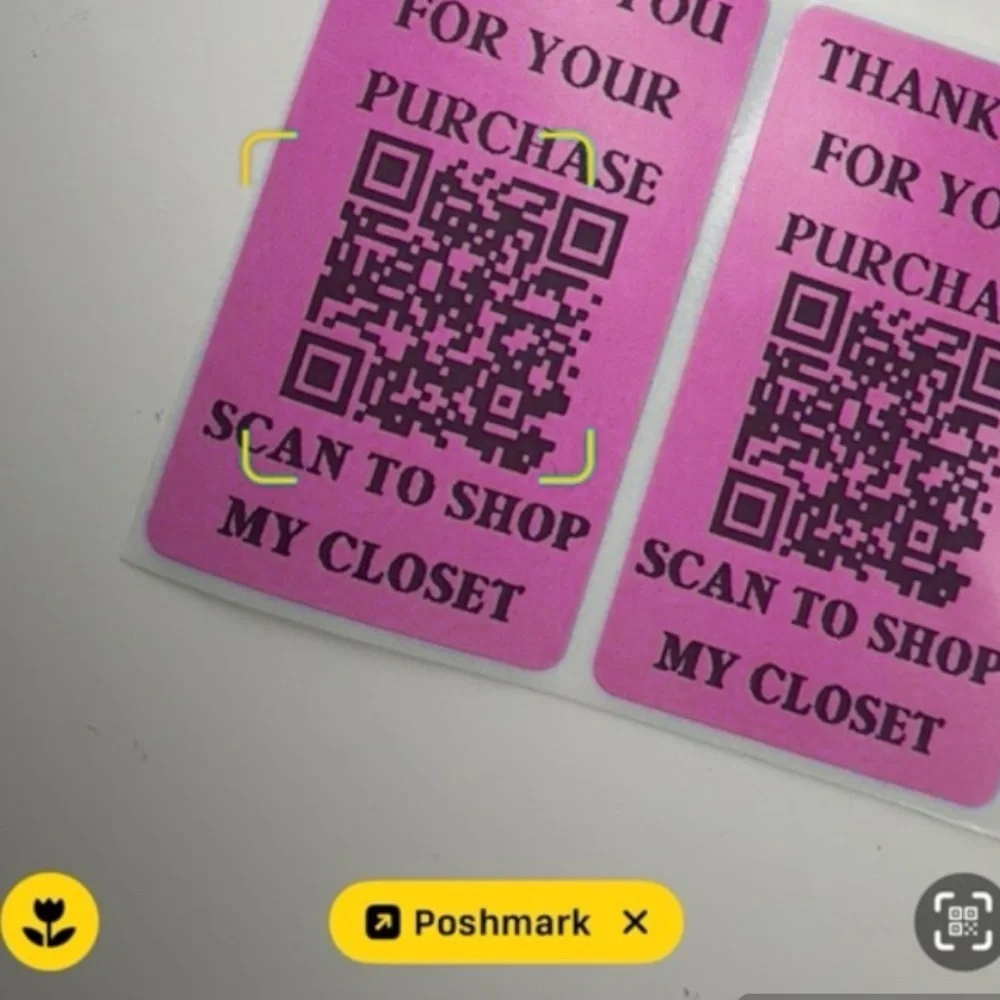 QR code stickers for Poshmark closet-thank you for your purchase-100pcs  2.25